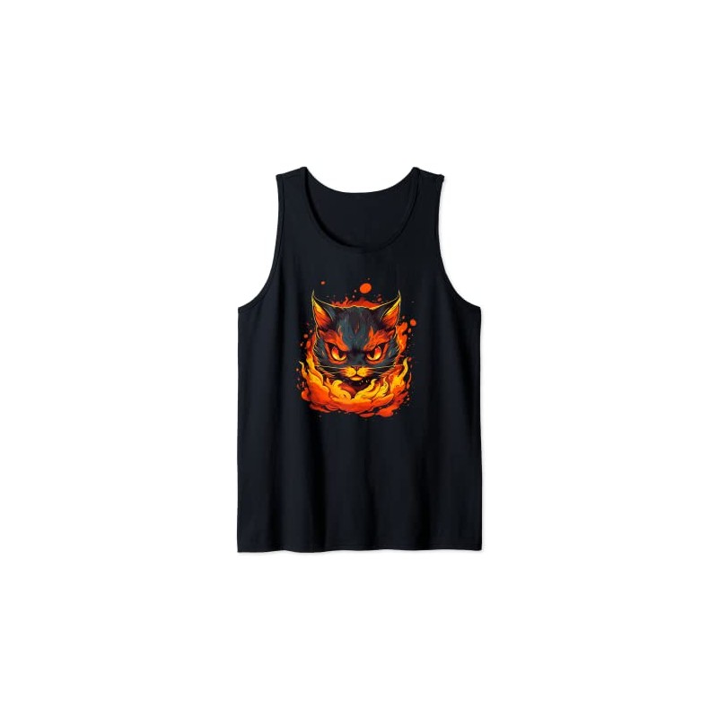 Burning Hellcat with Flames for Fire Sport training Tank Top