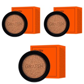 Partner_Reference Graphen Men's Handsome Cover Cushion Refill 14g No. 3 3pcs / 그라펜 남성용 핸섬 커버 쿠션 리필 14g 3호 3개