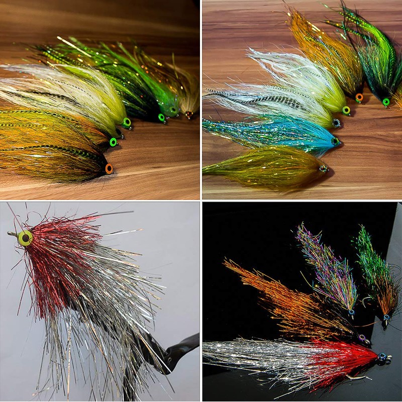 Fly Tying Materials 12 Colors Krystal Flash Ripple Flashabou Flies
