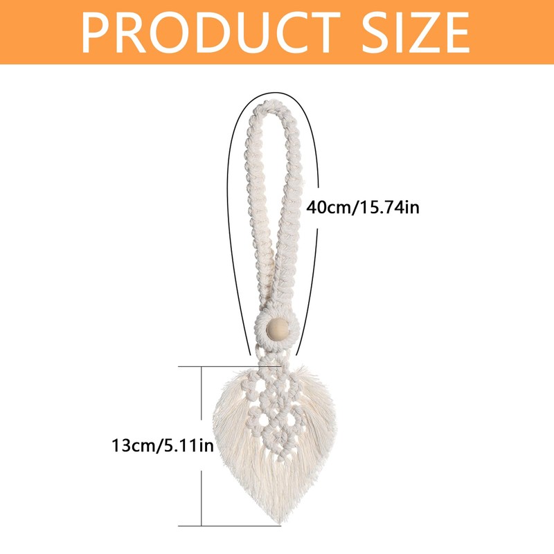 2Pcs Soft Rope Tassel Curtain Pull Backs Fashionable Hand Knitting