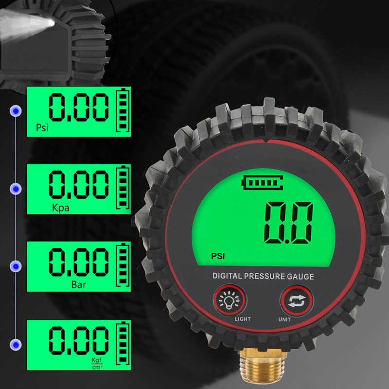 Digital Pressure Gauge Large LCD Display Fast and Accurate Reading