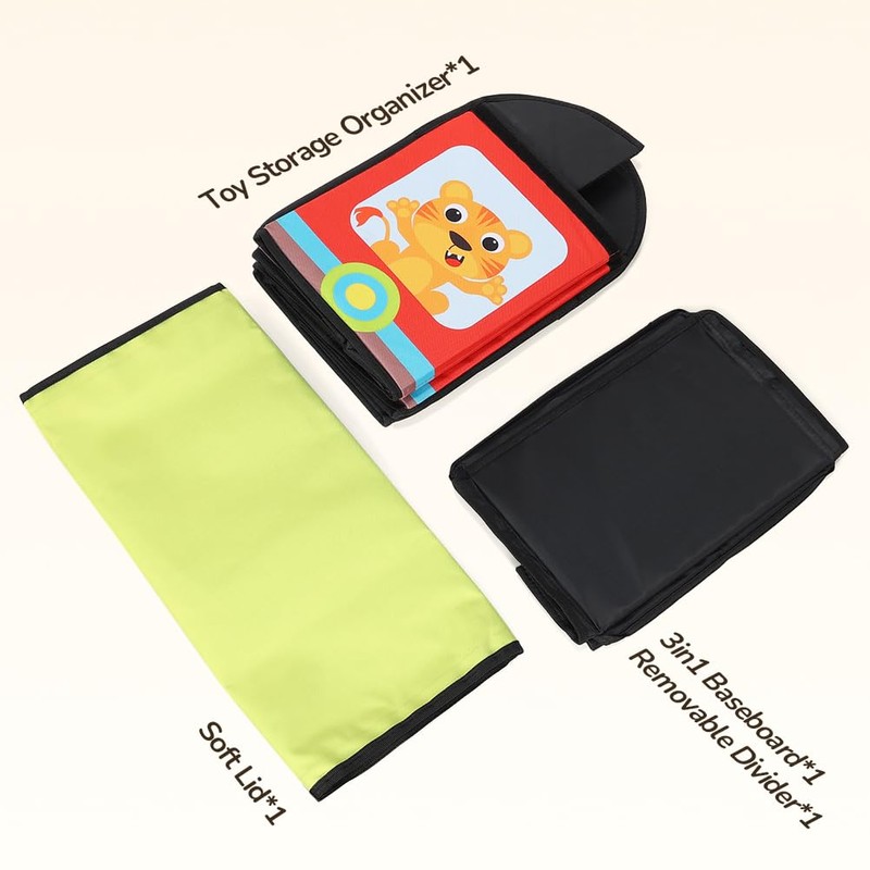 YOHOOLYO Toy Storage Organizer for Kids, Large Sturdy Flip-Top Toy