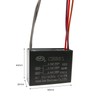 CBB61 4.5uf+6uf+6uf 5-Wire 350V AC Ceiling Fan Capacitor - 50/60