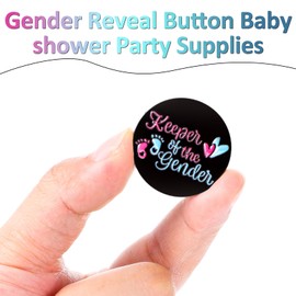 Heclia Keeper of Gender Pin,1Pcs Gender Reveal Pin, Keeper of the Baby Feet Hearts Enamel Lapel Pins Badge, Button Crafts for Baby Shower Boy or Girl Genders Reveal Party Gifts Decoration