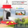 VKfoy Solar-Powered Hummingbird Feeder with 2K HD Camera, AI Bird