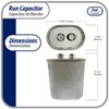 Appli Parts Run Capacitor for ac 50 Mfd uF (microfarads)