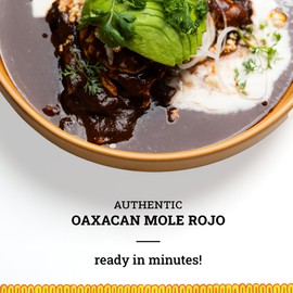 Ya Oaxaca - Mole Sauce - Rojo - Bold Spice Flavor - Blend of Smoked & Dried Chiles, Spices, House Made Chocolate. Vegan, Non-GMO, Gluten Free. Great on Enchiladas, Tacos, Nachos, Tortillas. 12oz (3pk)