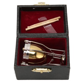 Mini Percussion Musical Instrument, Miniature Timpani Model with Case, Decorative Exquisite Copper Timpani Decoration for Graduation, Birthday, Christmas, Seashell