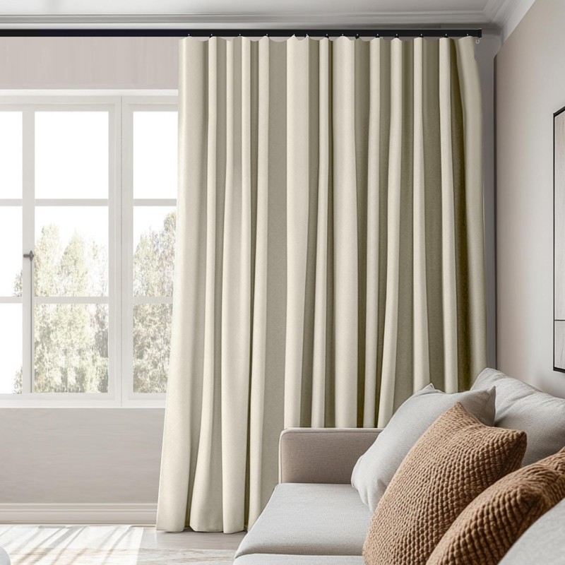 MaKefeile Room Divider Curtains Total Blackout Privacy Curtain Panel Room