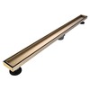 AVSIILE Linear Shower Floor Drain, Brushed Gold 36 Inch 304