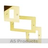 Polished Brass - Flat Plate - Modular Data Grid Faceplate