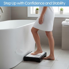 Step Stool - Indoor and Outdoor Platform Stepping Stool with Slip-Resistant Top and 250-Pound Capacity - For Cars, Bed, and More by Bluestone