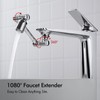 BAGNOLUX Brass 1080° Swivel Faucet Extender for Bathroom Sink, 2
