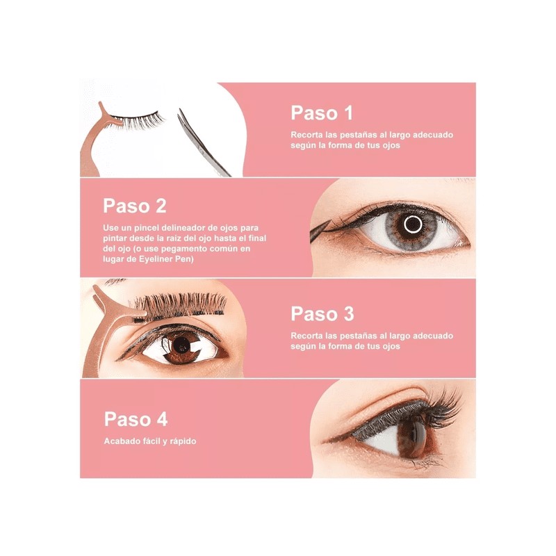 Kit de Pestañas Magnéticas 3d Impermeables 10 Pares