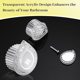 Crovakeu 1pcs-Replacement Knob Compatible with Moen 100710 Shower Handle - Bathroom Faucet Tub Knobs Replacement Parts for Single Handle Bathtub Faucet Accessory