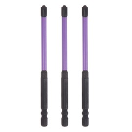 HARFINGTON 3pcs Phillips Slotted Head Screwdriver Bits FPH2 4.3" Length 1/4" Hex Shank S2 Steel Magnetic Flat Cross Head Electrician Bit
