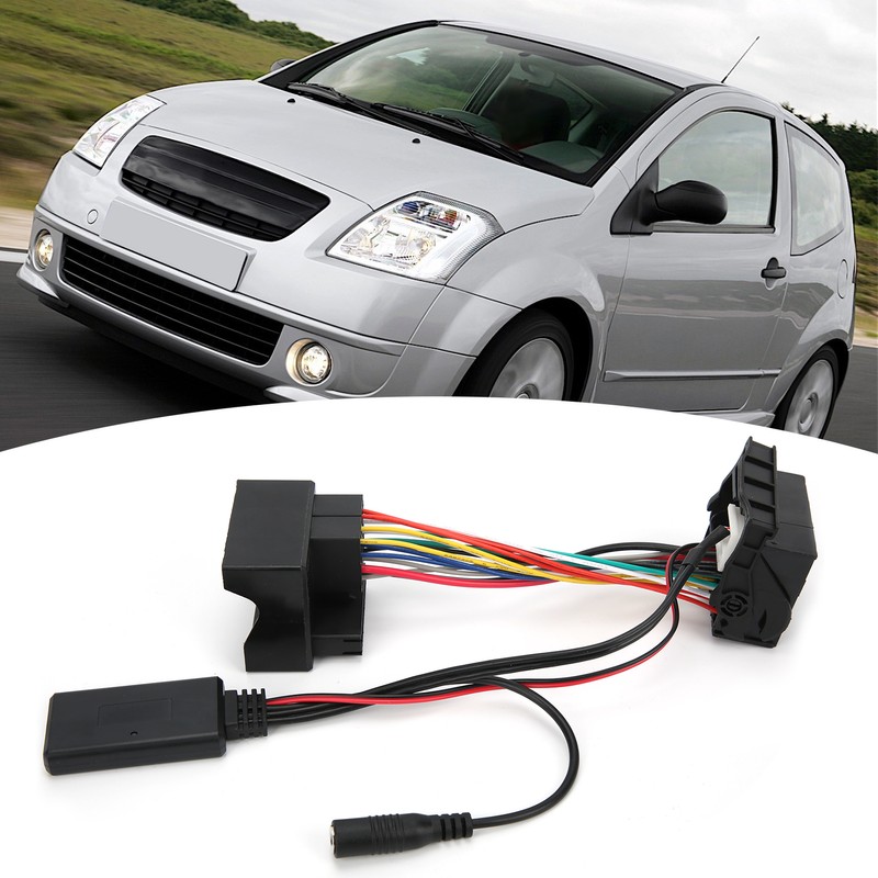 12Pin Bluetooth AUX-IN Cable Stereo Audio Adapter with Microphone Fit