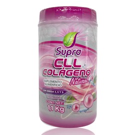 CLL Colágeno Hidrolizado Natural 1.1 kg Supra. | En Polvo | Omega 3,6,9 | DHA | EPA | DPA | Vitamina A, C, E | Zinc | Magnesio | Coenzima Q10 | 36 Porciones | Colágeno Bovino | Sin Azúcar | Adultos | Hombres y Mujeres | En Polvo