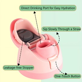 2 Pack Replacement Lids for Owala Freesip, Water Bottle Top Compatible with Owala Cup 16 oz, 24 oz, 32 oz and 40 oz, Accessories Set for Owala Including Straws & Cup Lid Cleaning Brush