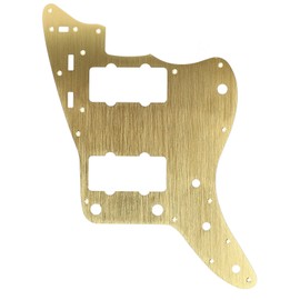 Electric Guitar Pickguard, 13 Holes Scratch Plate Pick Guards for Jazzmaster Classic Vibe Guitar, Vintage Style Guitar Part, Aluminium Alloy Shell (Gold)