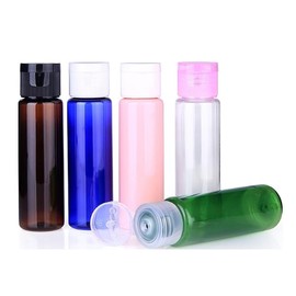 Feilguee 10Pcs 30ml Plastic Empty Squeeze Bottles with Flip Top Cap Refillable Clear Travel Bottles for Makeup Lotion Emulsion Foundation Shampoo Packing