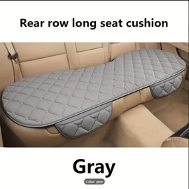1pc Car Back Seat Cover, Plush Material Rear Back Row Protector Mat, Auto Chair Cushion Accessories, Non-slip Car Back Row Seat Cushion - Color: grey