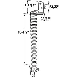 Prime-Line RG 18668 Self Closing Gate Spring, 10-1/2 In., Steel, Black, Adjustable (Single Pack)