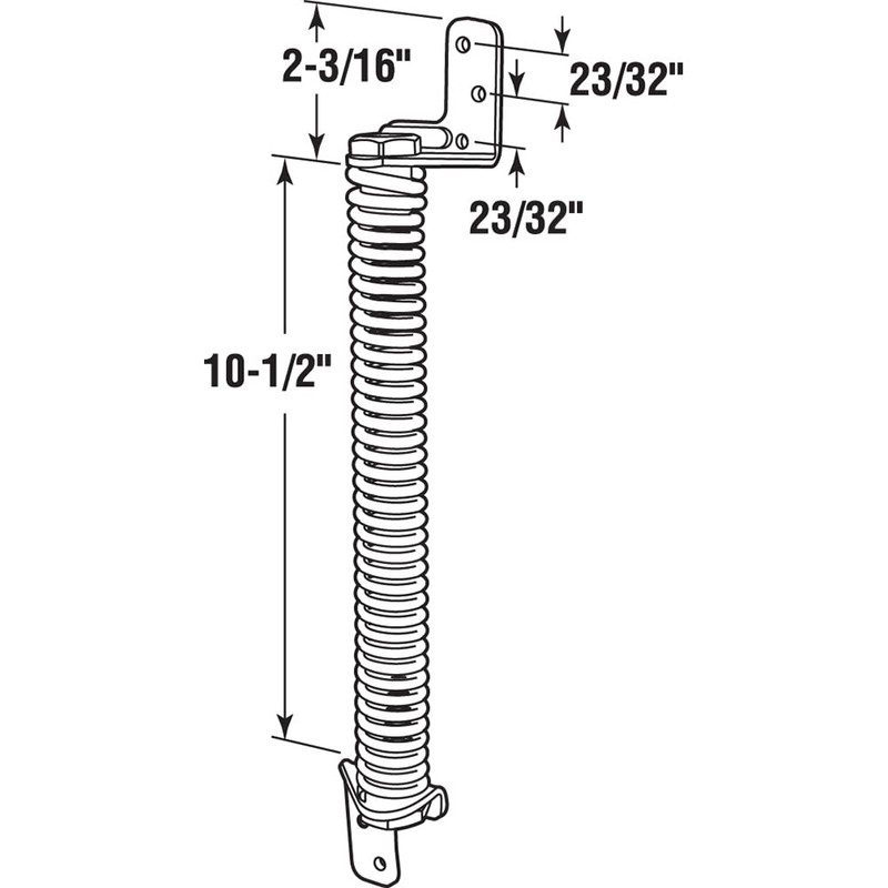 Prime-Line RG 18668 Self Closing Gate Spring, 10-1/2 In., Steel,