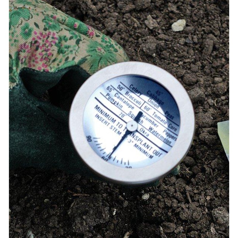Luster Leaf 1630 Rapitest Dial Soil Thermometer, Stainless Steel, Pack