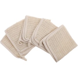 Toalla exfoliante de lino beige WEKAMOS 8XLVGGYL12SE25307GHCN para cuerpo y ducha