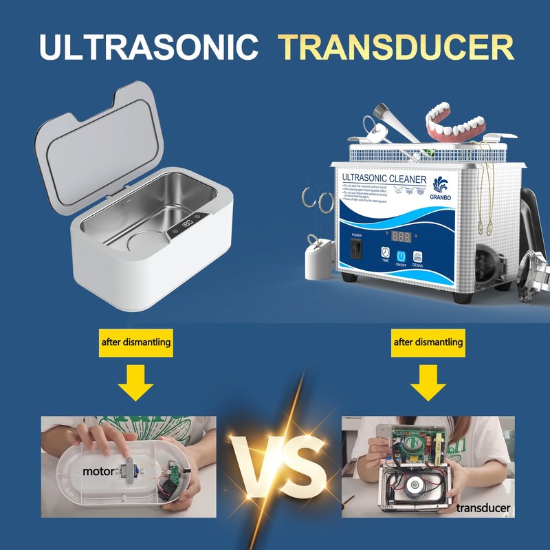 Granbo Ultrasonic Cleaner 800ML Jewelry Cleaning Ultrasonic Machine 40kHz with