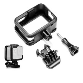Frame Cage for Gopro Hero 8 Black Camera, Durable Housing Cage Skeleton with Quick Release Mounting Base and Long Screw, Cold Shoe Lightweight Protective Frame for Gopro Hero 8