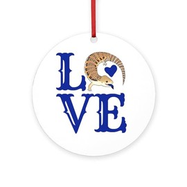 CafePress Love Blue Tongued Skink Round 4" MDF Holiday Ornament