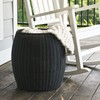 Household Essentials Resin Barrel Side Table, Black