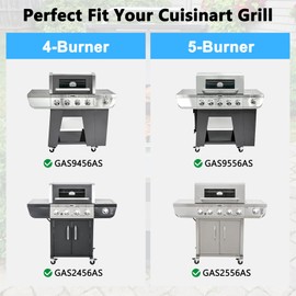 Adviace Grill Parts for Cuisinart GAS9556AS GAS9456AS GAS2556AS GAS2456AS, BBQ Grill Replacement Parts for Cuisinart 5 Burner Gas Grill GAS9556AS GAS2556AS, Cuisinart 4 Burner Gas Grill GAS9456AS