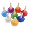 8pcs Colorful Handbell 8 Note Diatonic Metal Hand Bells Set