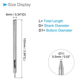 CoCud Leather Hole Punch, 0.5mm Button Dia. 6mm Shank, Steel Round Punch Snap Rivet Setter - (Applications: for Leathercraft DIY Clothing Fabric), 2-Pieces