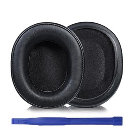 Headphone Cover for Audio-Technica ATH-SR5/SR5BT Earphone Cover Headphone Protein Leather Sponge Cover Headphone Cover Headband Protective Case (Black)