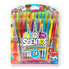 Scentos Scented Gel Pens for Kids - Assorted Colorful Pens - Fine Point Gel Pen Set - For Ages 3 and Up - 24 Count