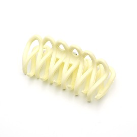 QinGoo Large Matt Yellow Square Hair Claw Hair Clip, Adult Hair Accessory, Stylish, Cute, Korean, 1 Piece (3.9 x 1.9 inches (10 x 4.8 cm), Yellow)