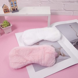 Comfortable sleeping eye mask and blackout sleep blindfold white 4ea