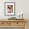 Gallery Solutions - 11"x14" Flat Grey Wall Frame - Double