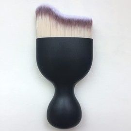 Kabuki - Pinceles para base de polvo, brocha para difuminar la cara, brocha para rubor, brocha gruesa y densa en forma de S, multifunción, brocha de maquillaje cosmético, crema líquida, mineral mezcla, pincel corrector, color blanco