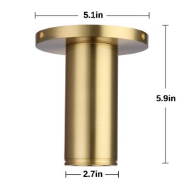 Pirxxiy Brass Ceiling Light Fixture, Flush Mount Ceiling Lights, LED Dimmable Cylinder Ceiling Light, Indoor Cylinder Spot Light Downlight, Light for Living Room Hallway Kitchen Dining Room Foyer