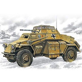 ICM ICM72411 1:72-Sd.Kfz.222, German Light Armoured Vehicle, 6.6 x 2 x 3 centimetres