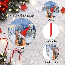 godblessign Baby's First Christmas Ornament 2023 German Shepherd Home Decorative Tree Hanging Ornaments Dog for Decorations Xmas Gift to Grandpa Grandma