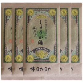 Ginger Hot Water with Matcha, 3.5 oz (100 g), Set of 5 Bags