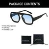 YAMEIZE Square Pilot Sunglasses for Women - Men Trendy Retro