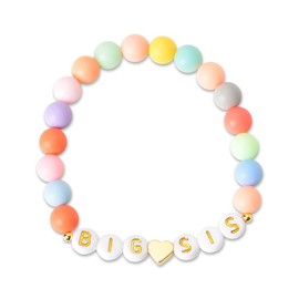 Christmas Birthday Gift Bracelet for Big Sister Sis in Law Colorful Beaded Bracelet for Women Girls Friendship Gifts for Soul Sister Bff New Big Sister Christmas Presents