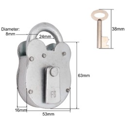 Fire Brigade Padlock FB & 2 FB Keys - Galvanised